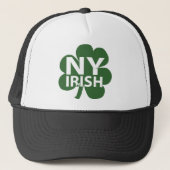 New York Irish Shamrock Trucker Hat Trucker Pet (Voorkant)