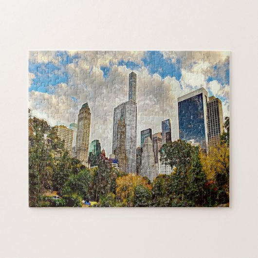 New York is het beste Central Park. Abstract. Legpuzzel (Horizontaal)