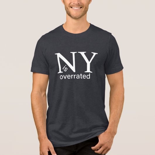 New York is overschat Tri-Blend Shirt (Voorkant)