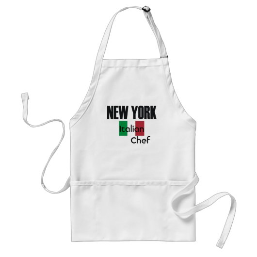 New York Italiaanse Chef Standaard Schort (Voorkant)