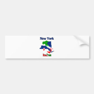 New York Italy Bumpersticker
