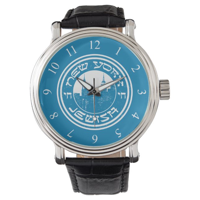 New York Jewish American Watch Horloge (Voorkant)