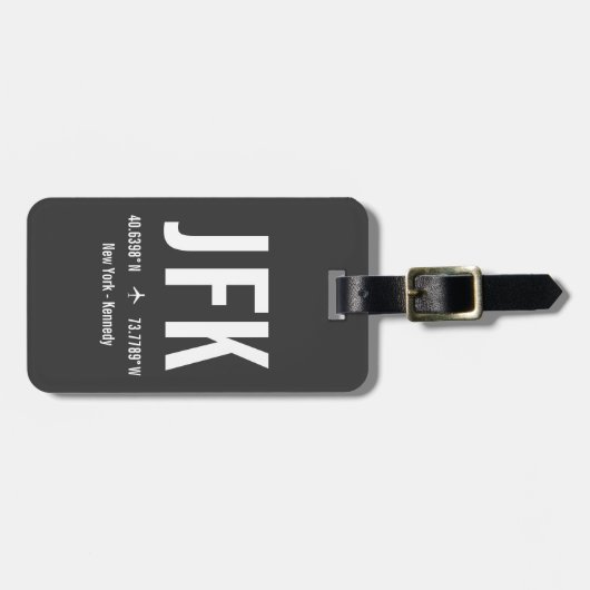New York JFK Airport Code - Luchtvaart Bagagelabel (Voorkant horizontaal)