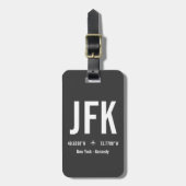 New York JFK Airport Code - Luchtvaart Bagagelabel (Voorkant verticaal)