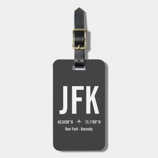 New York JFK Airport Code - Luchtvaart Bagagelabel (Voorkant verticaal)