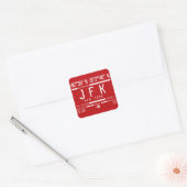 New York JFK International Airport Code Vierkante Sticker (Envelop)