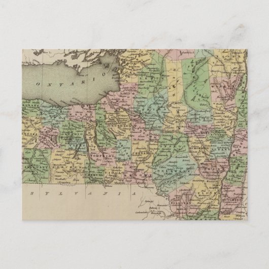 New York-kaart Briefkaart (Voorkant)