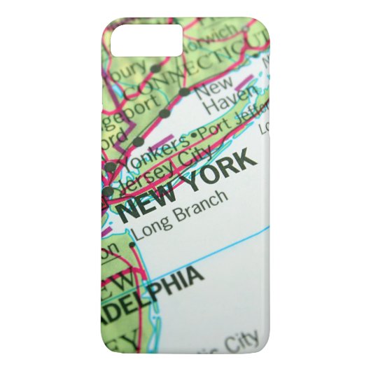New York Kaart Case-Mate iPhone Case (Achterkant)