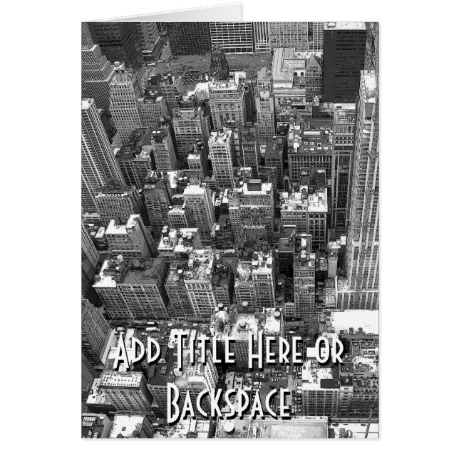 New York Kaart Cityscape New York Souvenir Kaart (Voorkant)