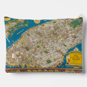  New York Kaart Cosmetische Tas (Achterkant)