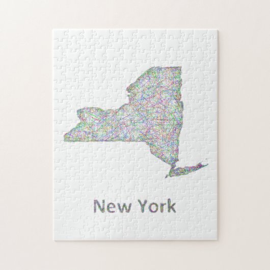 New York-kaart Legpuzzel (Verticaal)