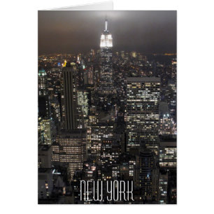 New York Kaart New York City Skyline Souvenir Kaar