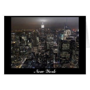 New York Kaart New York City Skyline Souvenir Kaar