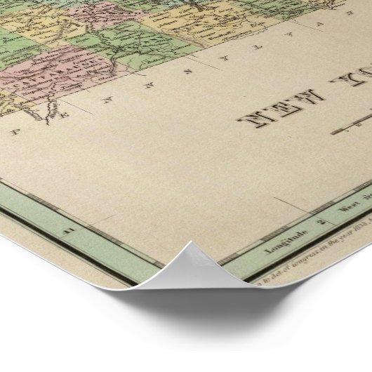 New York-kaart Poster (Hoek)