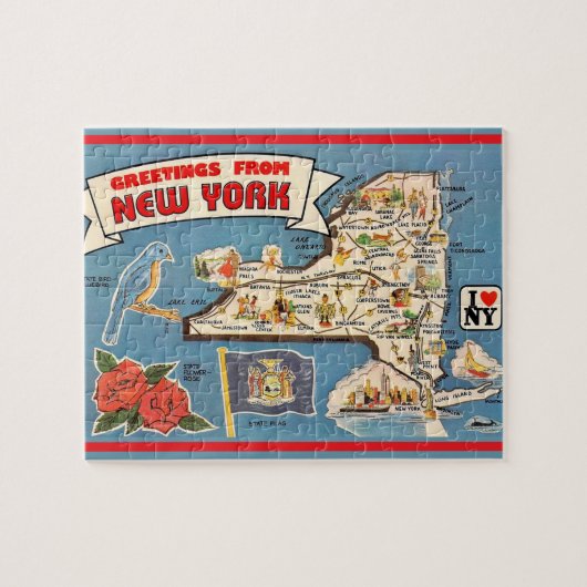 New York  kaart puzzel (Horizontaal)