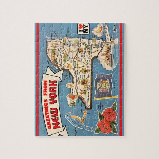 New York kaart puzzel (Verticaal)