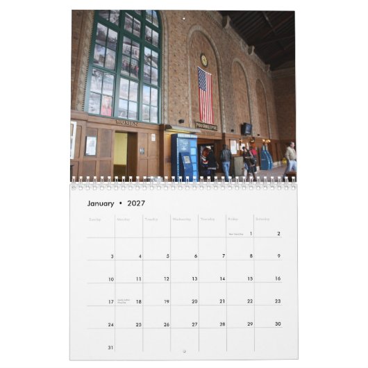 New York Kalender (Jan 2027)