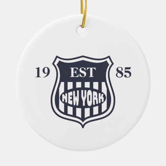 New York Keramisch Ornament (Voorkant)