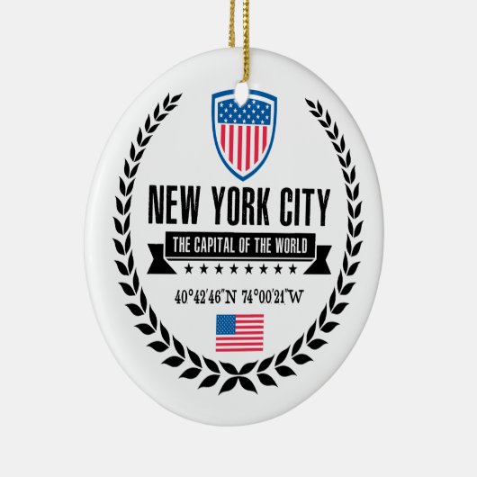 New York Keramisch Ornament (Rechts)