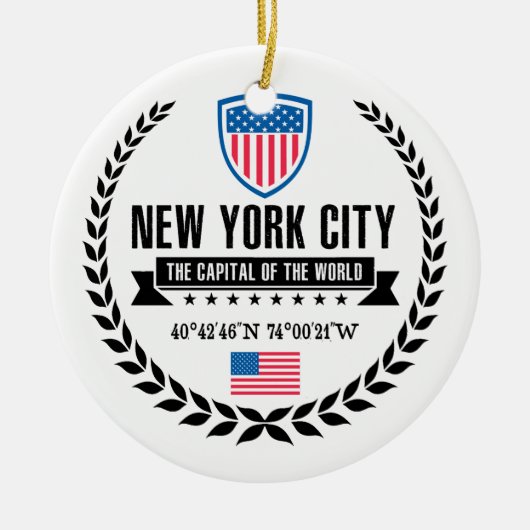 New York Keramisch Ornament (Voorkant)