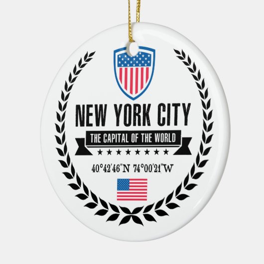 New York Keramisch Ornament (Links)