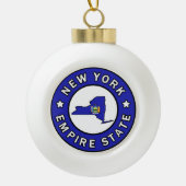 New York Keramische Bal Ornament (Voorkant)