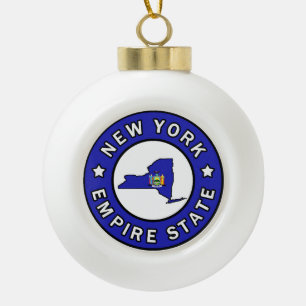 New York Keramische Bal Ornament
