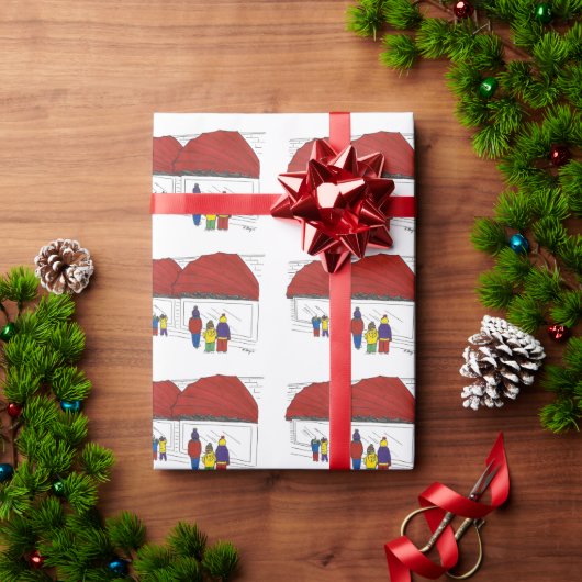 New York Kerst Venster Winkelen NYC Vakantie Cadeaupapier (Feestdagen Geschenken)