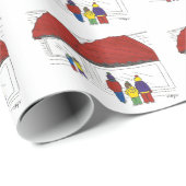 New York Kerst Venster Winkelen NYC Vakantie Cadeaupapier (Rol Hoek)