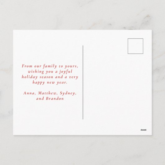 New York Kerstgebouwen, Architecture Skyline Feestdagenkaart (Achterkant)