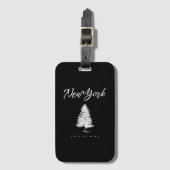 New York Kerstmis Bagagelabel (Voorkant (verticaal))
