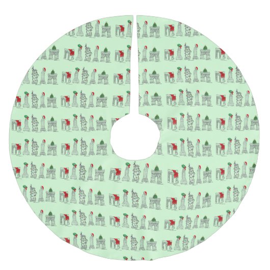 New York Kerstmis NYC Landmarks Architecture Kerstboom Rok (Voorkant)