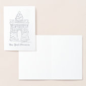 New York Kerstmis NYC Washington Square Arch Tree Folie Kaarten (Display)