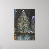 New York Kerstmis Rockefeller Center Tree NYC Canvas Afdruk (Voorkant)