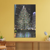 New York Kerstmis Rockefeller Center Tree NYC Canvas Afdruk (Insitu (Woonkamer))