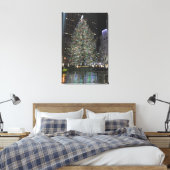 New York Kerstmis Rockefeller Center Tree NYC Canvas Afdruk (Insitu (Slaapkamer))