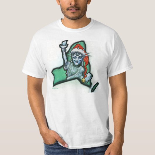New York KerstT-shirt T-shirt (Voorkant)