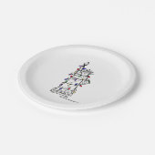 New York Kerstverlichting Vrijheidsbeeld NYC Papieren Bordje (Gekanteld)