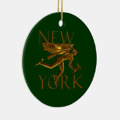 New York kerstversiering Keramisch Ornament (Rechts)