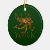 New York kerstversiering Keramisch Ornament (Links)
