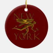 New York kerstversiering Keramisch Ornament (Achterkant)