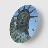 New York Klock Statue of Liberty Wall Clock Ronde Klok (Hoek)