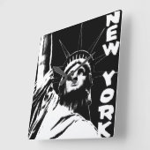 New York Klock Statue of Liberty Wall Clock Vierkante Klok (Hoek)