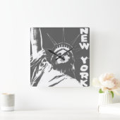 New York Klock Statue of Liberty Wall Clock Vierkante Klok (Huis)
