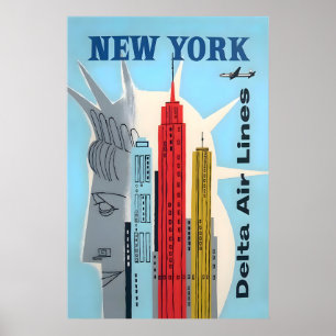 New York Kunst Standbeeld Liberty Print Delta Reiz