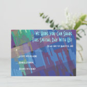 New York Lady Liberty Bar Bat Mitzvah Reply Kaart (Staand voorkant)