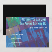 New York Lady Liberty Bar Bat Mitzvah Reply Kaart (Voorkant / Achterkant)