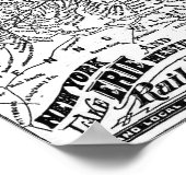 New York Lake Erie en Westerne Railroad 1884 Map Poster (Hoek)