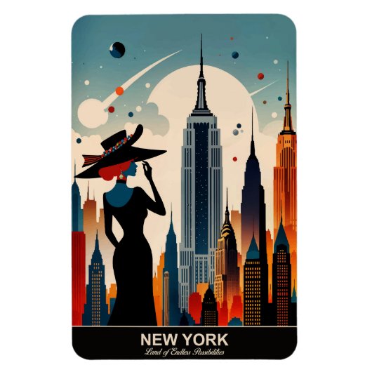 New York: Land van eindeloze flexibele mogelijkhed Magneet (Verticaal)