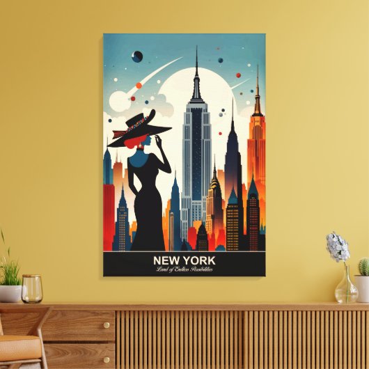 New York: Land van eindeloze mogelijkheden Canvas Afdruk (Insitu (Woonkamer))